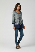 Blusa vintage con estampado floral
