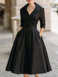 Elvira – Vestido midi elegante en satén