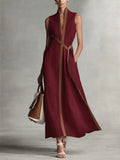 Isadora – Vestido elegante de algodón y lino
