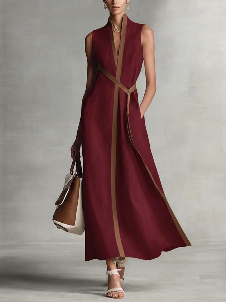 Isadora – Vestido elegante de algodón y lino