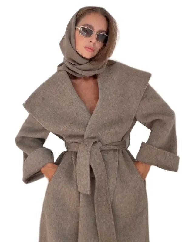 Romy – Abrigo largo de lana elegante
