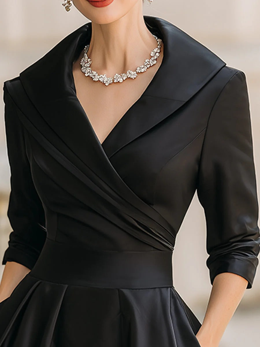 Elvira – Vestido midi elegante en satén