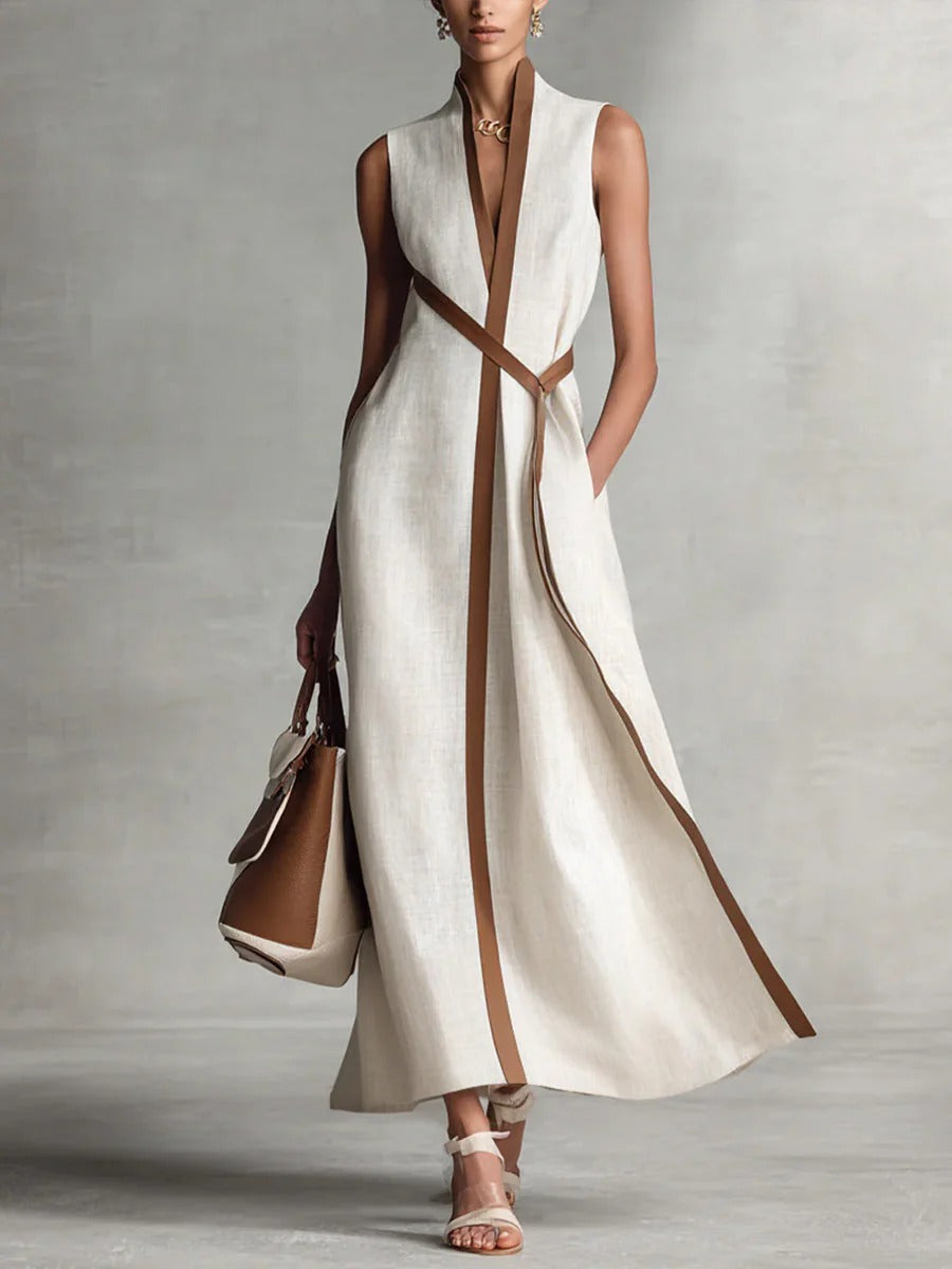 Isadora – Vestido elegante de algodón y lino