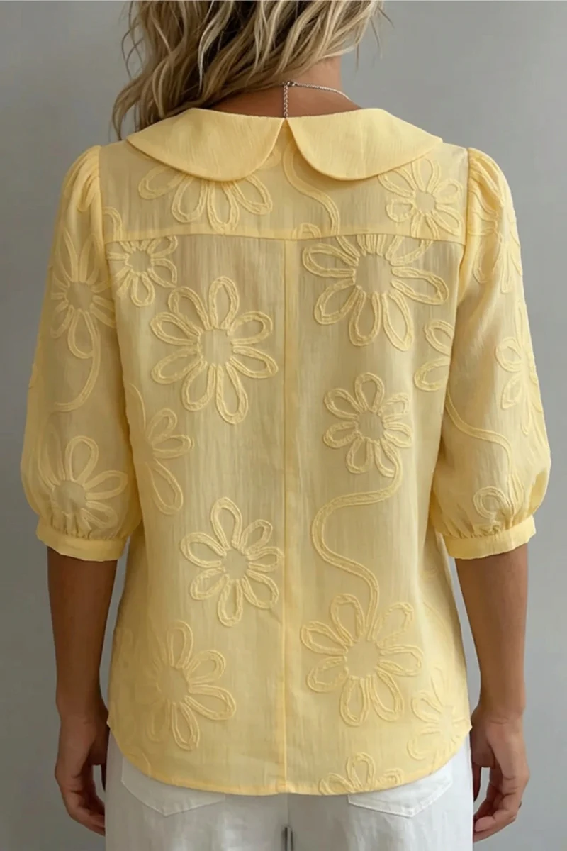 Fiorella – Blusa con cuello floral