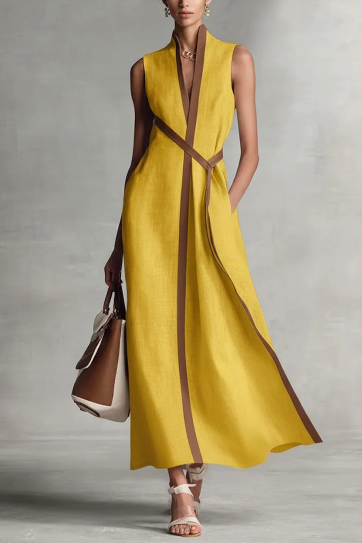 Isadora – Vestido elegante de algodón y lino
