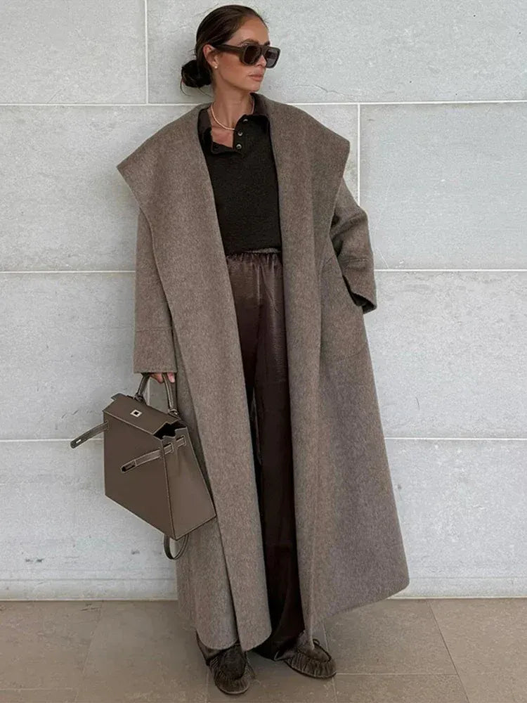 Romy – Abrigo largo de lana elegante