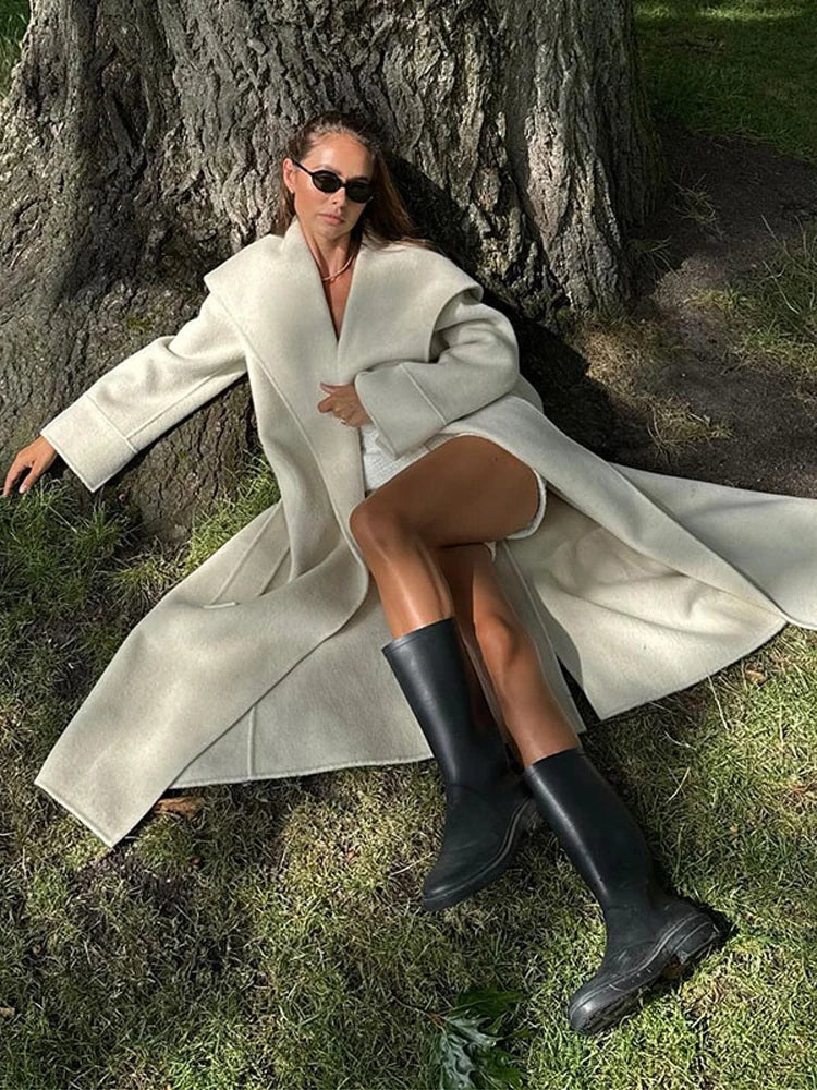 Romy – Abrigo largo de lana elegante