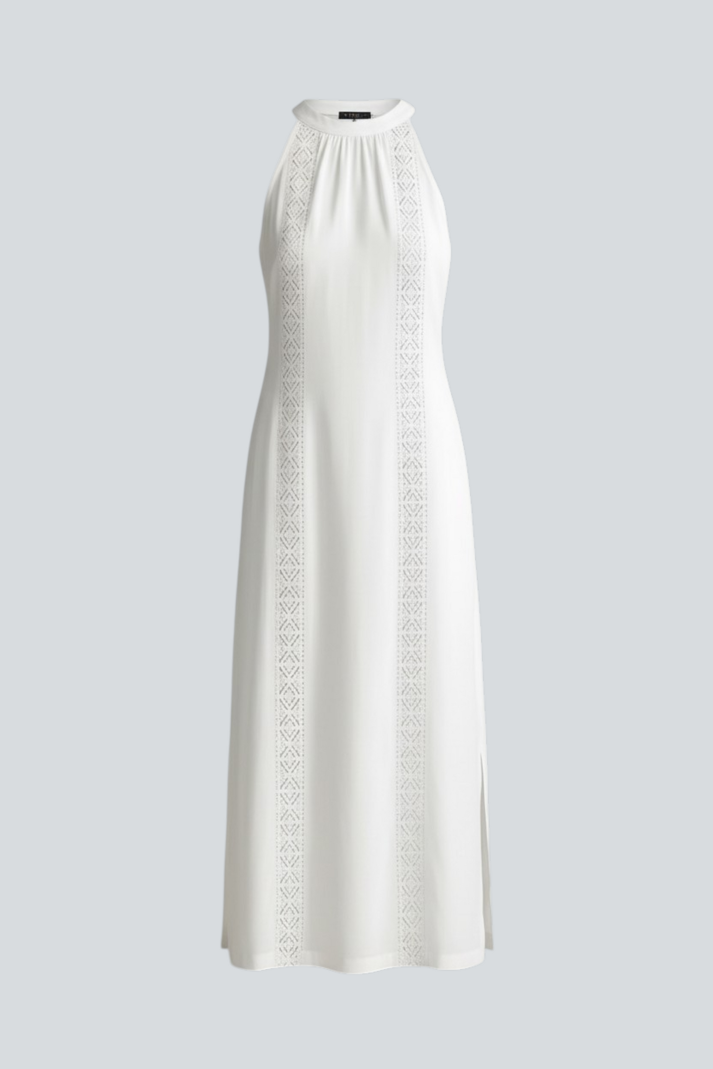 Lina – Vestido midi de lino con cuello mao
